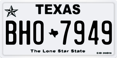 TX license plate BHO7949