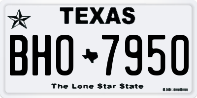TX license plate BHO7950
