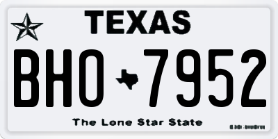TX license plate BHO7952