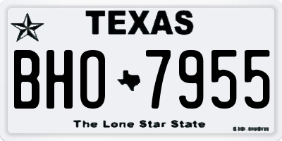TX license plate BHO7955