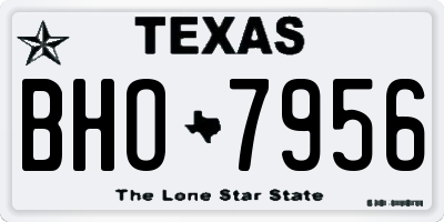 TX license plate BHO7956