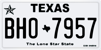 TX license plate BHO7957