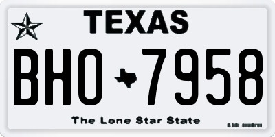 TX license plate BHO7958
