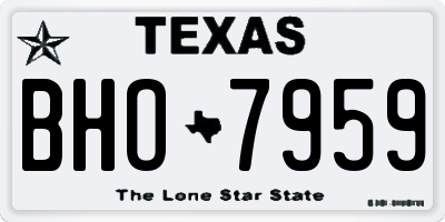 TX license plate BHO7959
