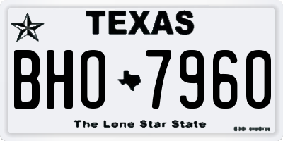 TX license plate BHO7960