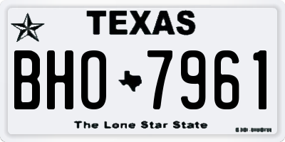 TX license plate BHO7961