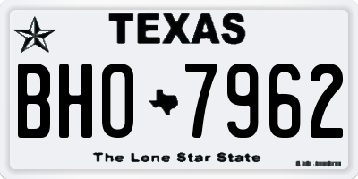 TX license plate BHO7962