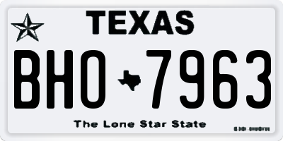 TX license plate BHO7963