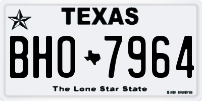 TX license plate BHO7964