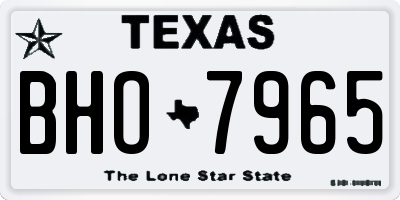 TX license plate BHO7965