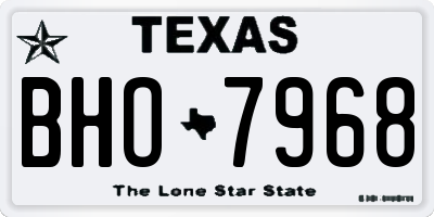 TX license plate BHO7968