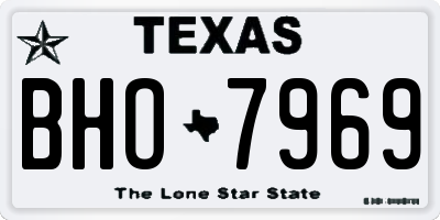 TX license plate BHO7969
