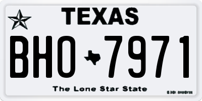TX license plate BHO7971