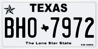 TX license plate BHO7972