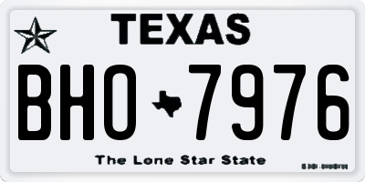 TX license plate BHO7976