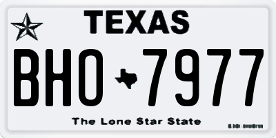 TX license plate BHO7977