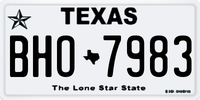 TX license plate BHO7983
