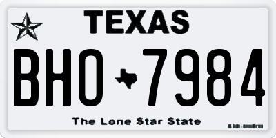 TX license plate BHO7984