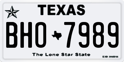TX license plate BHO7989