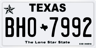 TX license plate BHO7992