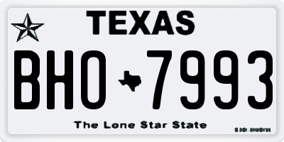 TX license plate BHO7993