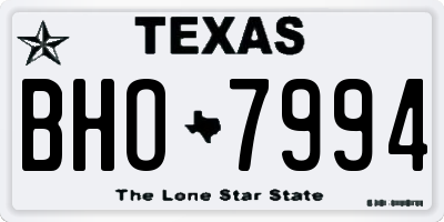 TX license plate BHO7994