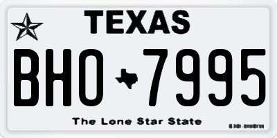 TX license plate BHO7995
