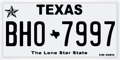 TX license plate BHO7997