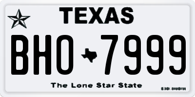 TX license plate BHO7999