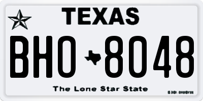TX license plate BHO8048