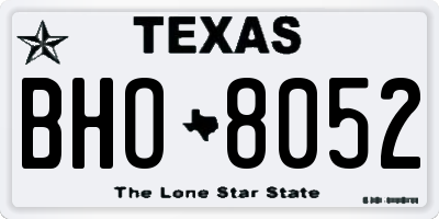 TX license plate BHO8052