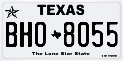 TX license plate BHO8055