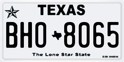 TX license plate BHO8065