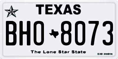 TX license plate BHO8073