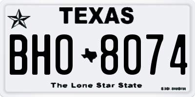 TX license plate BHO8074