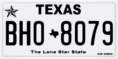 TX license plate BHO8079
