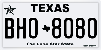 TX license plate BHO8080