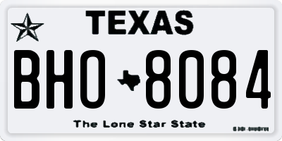 TX license plate BHO8084