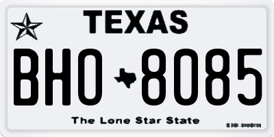 TX license plate BHO8085