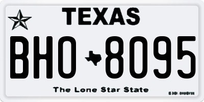 TX license plate BHO8095
