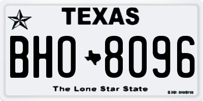 TX license plate BHO8096