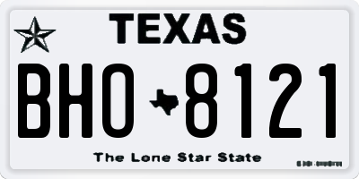 TX license plate BHO8121