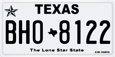 TX license plate BHO8122