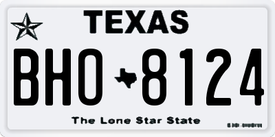 TX license plate BHO8124