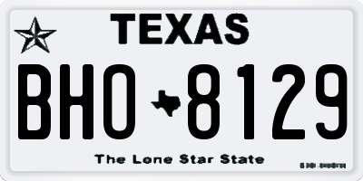 TX license plate BHO8129