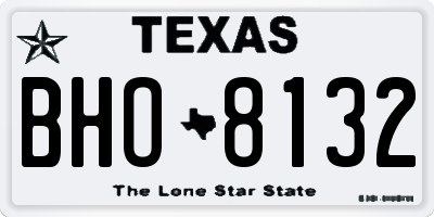 TX license plate BHO8132