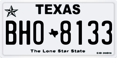 TX license plate BHO8133