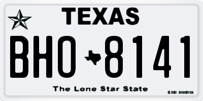TX license plate BHO8141