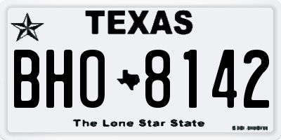TX license plate BHO8142