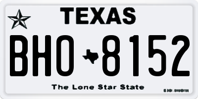 TX license plate BHO8152